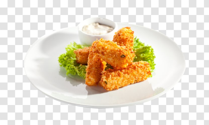 Chicken Nugget Fried Vegetarian Cuisine Fingers Oceana Poke - Frying - Mozzarella Sticks Transparent PNG