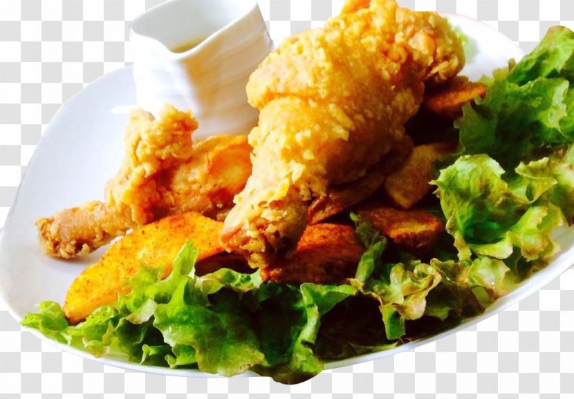 Crispy Fried Chicken Fingers Potato Wedges French Fries - Food - Potatoes Transparent PNG