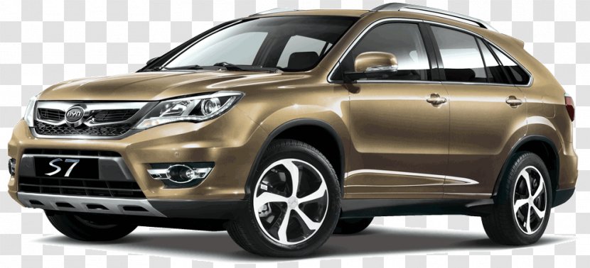 BYD Auto S6 Sport Utility Vehicle Car - Compact - Champagne Gold Transparent PNG
