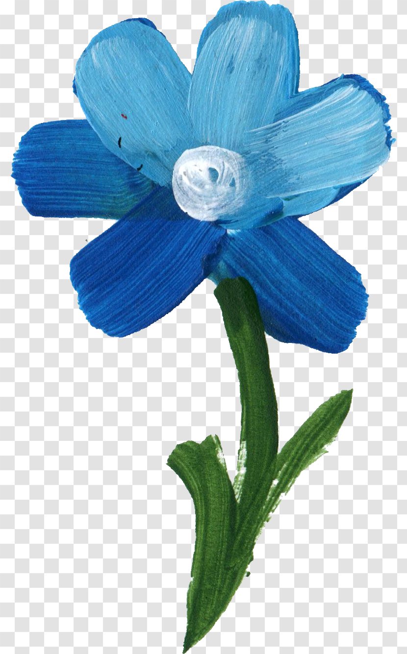 Flower Blue Microsoft Paint Petal - Flowers Transparent PNG