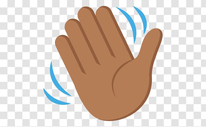 Emoji Hand-waving Wave Dark Skin Meaning - Hand Transparent PNG