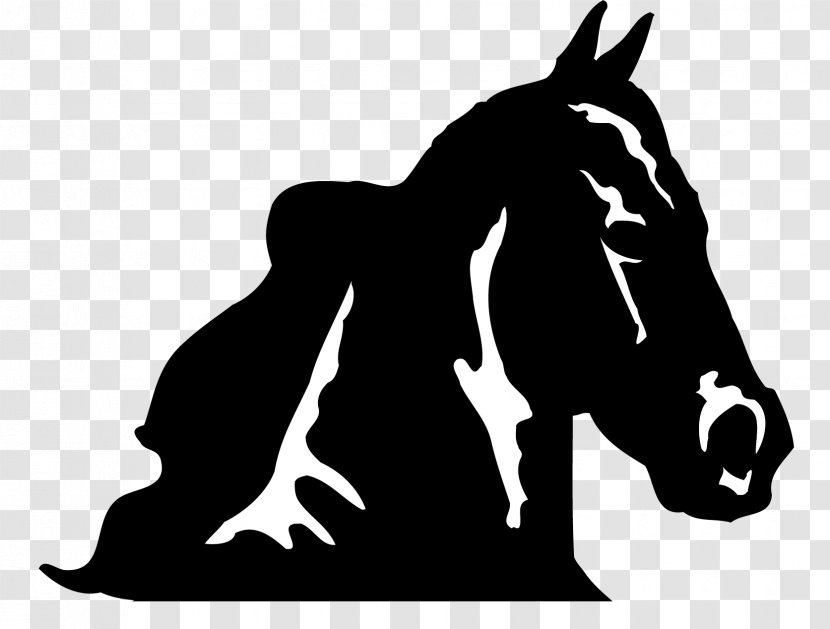 Horse Black And White Clip Art - Silhouette Transparent PNG