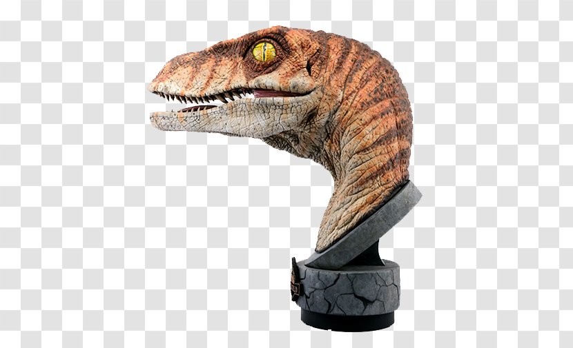 Velociraptor The Lost World Bust Tyrannosaurus YouTube - Statue - Youtube Transparent PNG