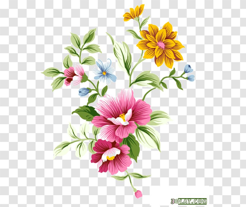 Floral Illustrations Decorative Flowers Design Clip Art - Artificial Flower Transparent PNG
