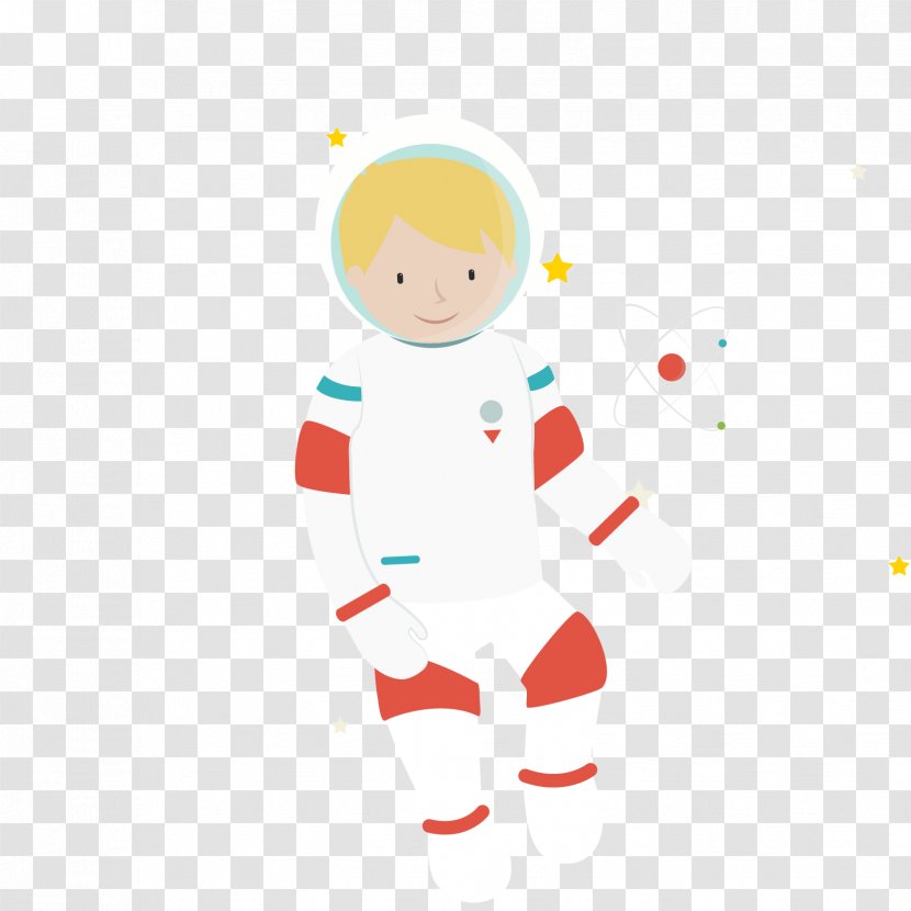 Astronaut Clip Art - Flower - Vector Cartoon Transparent PNG