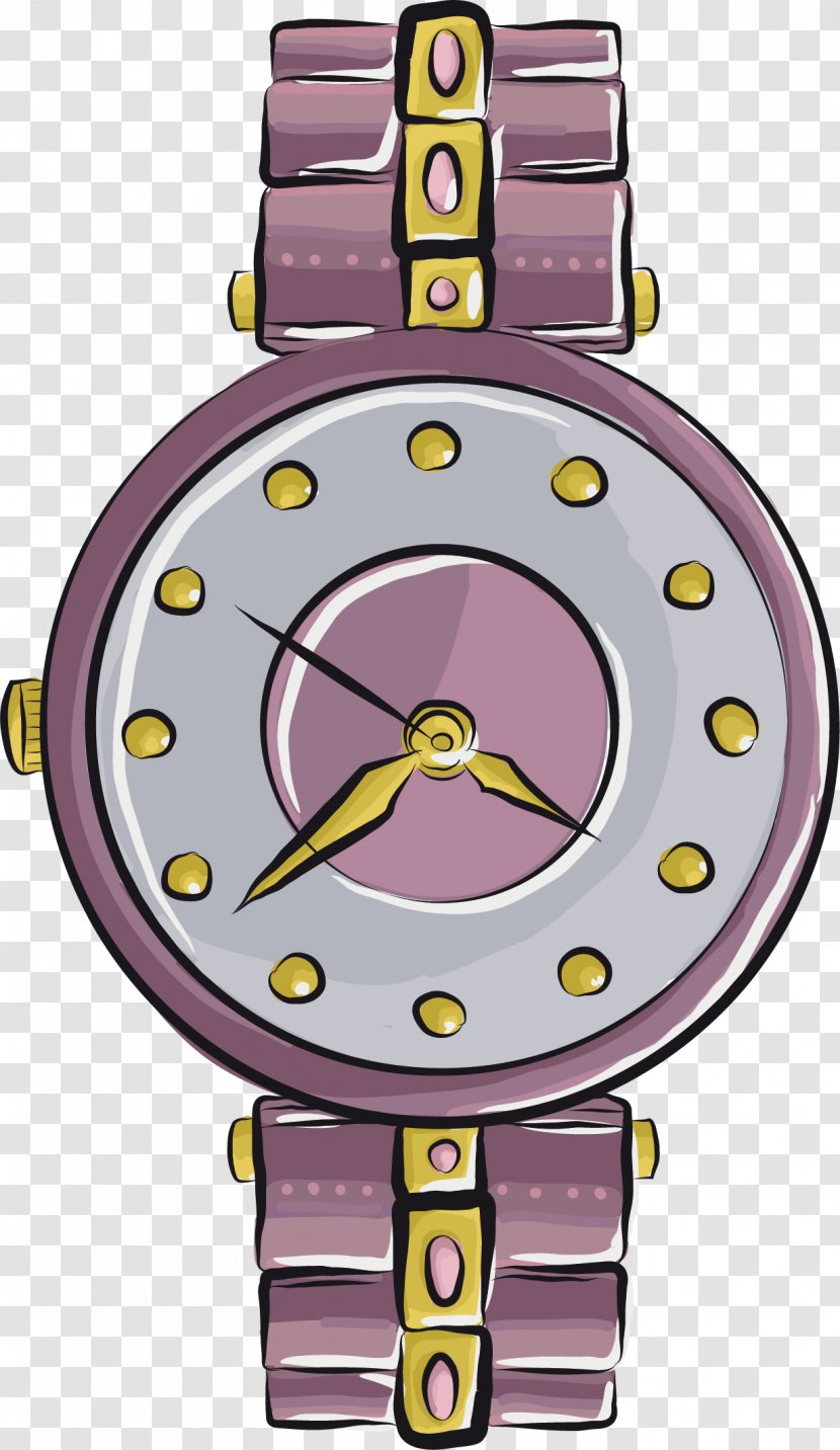 Watch Metal - Strap - Vector Purple Transparent PNG