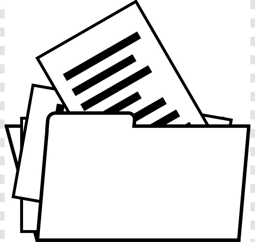File Folder Clip Art - Text - Stationary Cliparts Transparent PNG