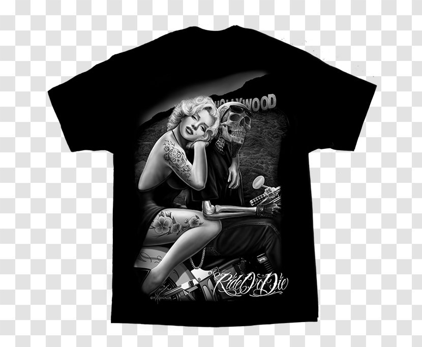 Ride-or-die Chick T-shirt Work Of Art Hollywood - Marilyn Monroe Transparent PNG