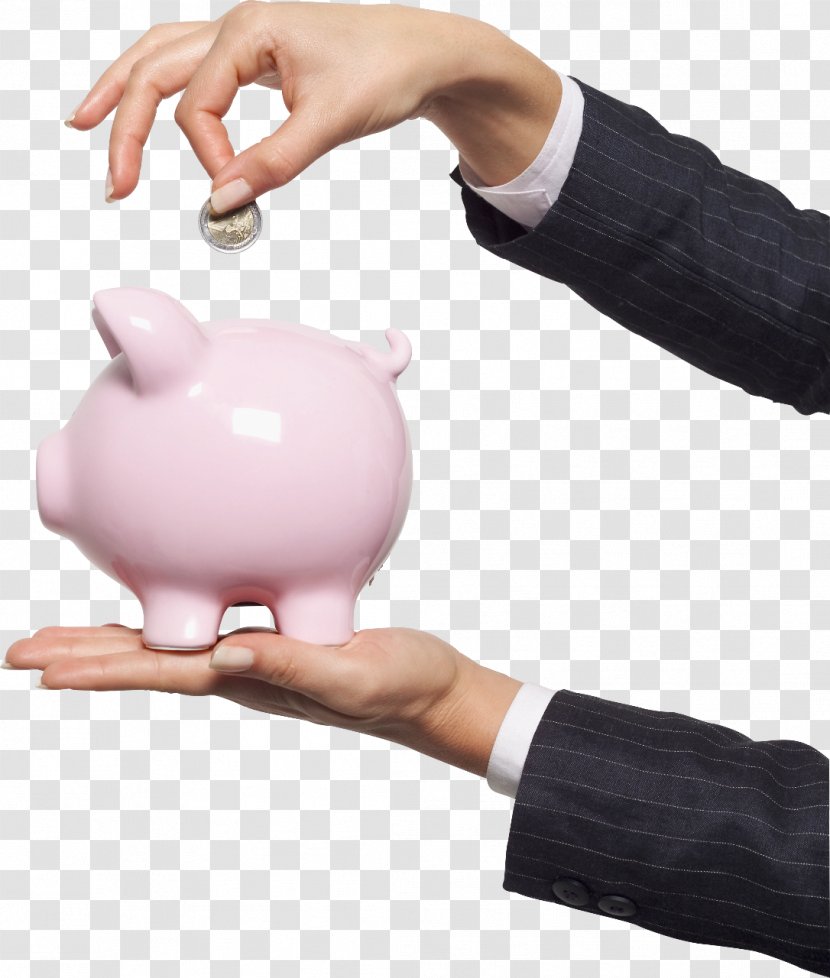 Piggy Bank Tax-Free Savings Account Money - Hand Transparent PNG