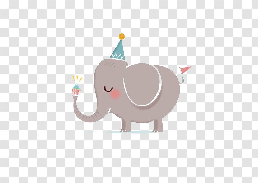 Happy Birthday To You Greeting Card Clip Art - Elephant Transparent PNG