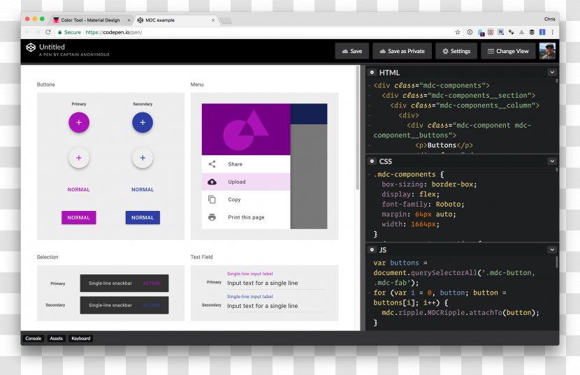 Material Design CodePen Computer Software Color - Media - Border Picture Transparent PNG