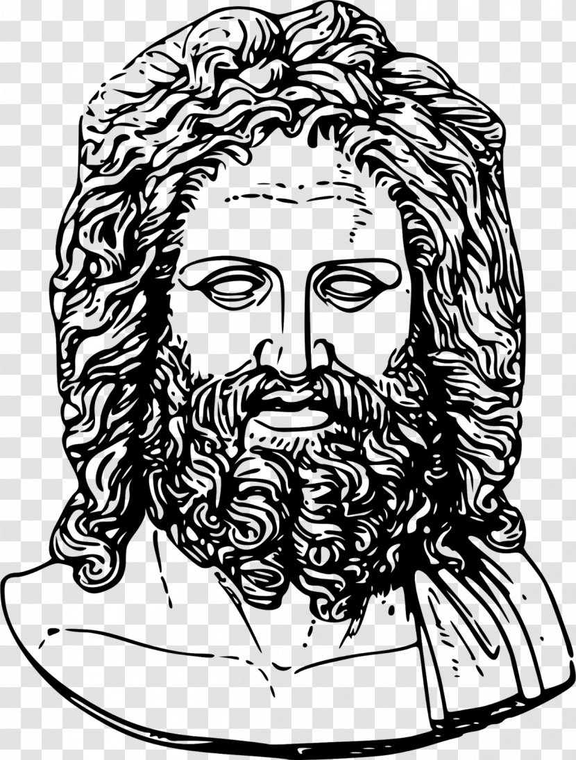 Statue Of Zeus At Olympia Hera Greek Mythology Drawing - Tree - Beard Transparent PNG