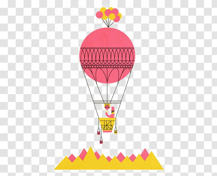Hot Air Balloon Flight Drawing Illustration - Cartoon Transparent PNG
