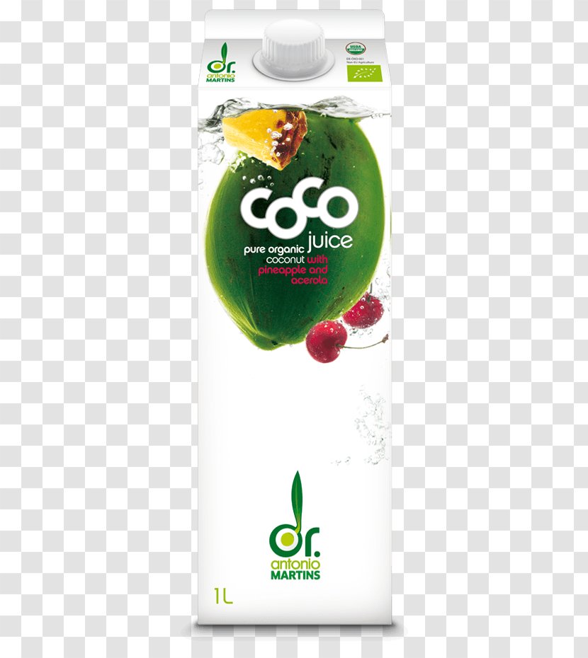 Coconut Water Organic Food Sports & Energy Drinks Juice - Pineapple Transparent PNG