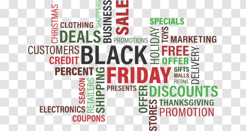 Black Friday Cyber Monday Retail Word Discounts And Allowances - Monady Transparent PNG