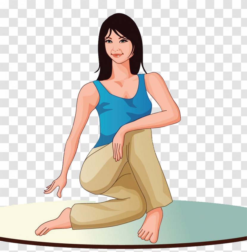 Cartoon Yoga - Frame Transparent PNG