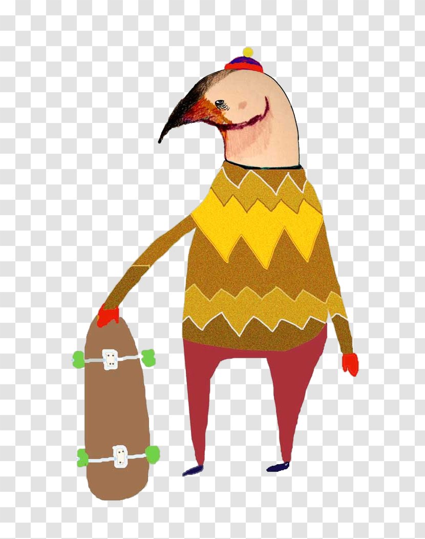 Animal Skateboard Clip Art - Skiing - Animals Transparent PNG