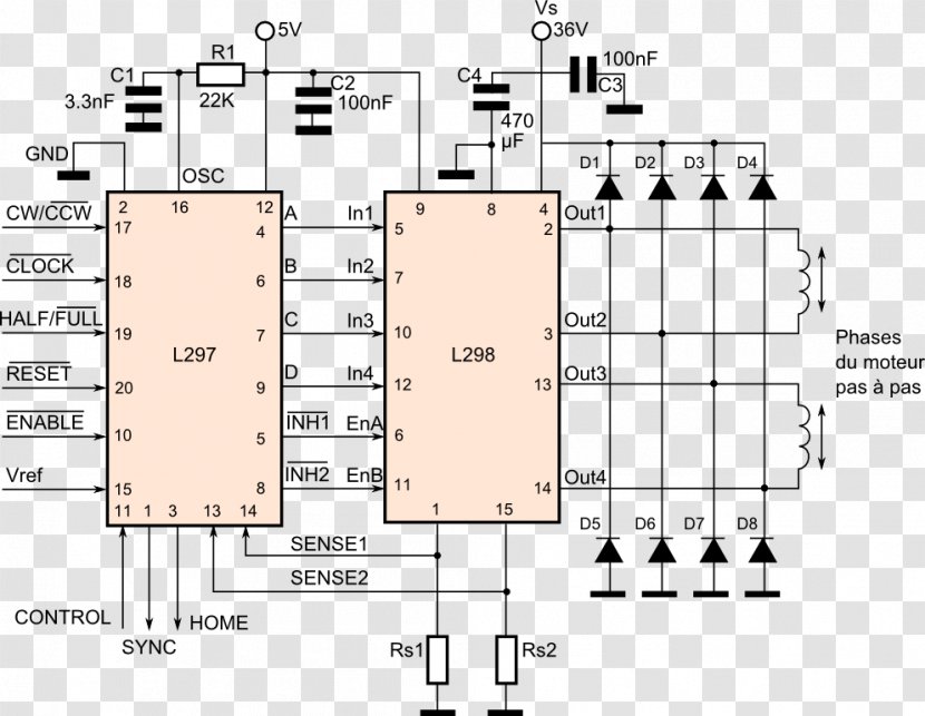 Stepper Motor DC H Bridge Engine Controller - Watercolor Transparent PNG