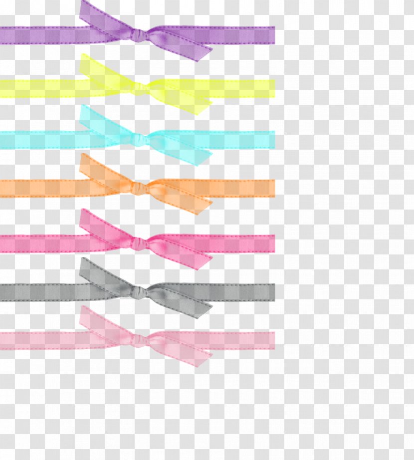 Paper Ribbon Line Pink M Bow Tie - Rtv Transparent PNG