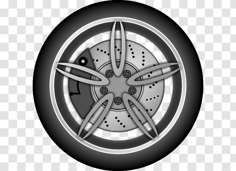 Car Wheel Rim Clip Art - Drawing Transparent PNG