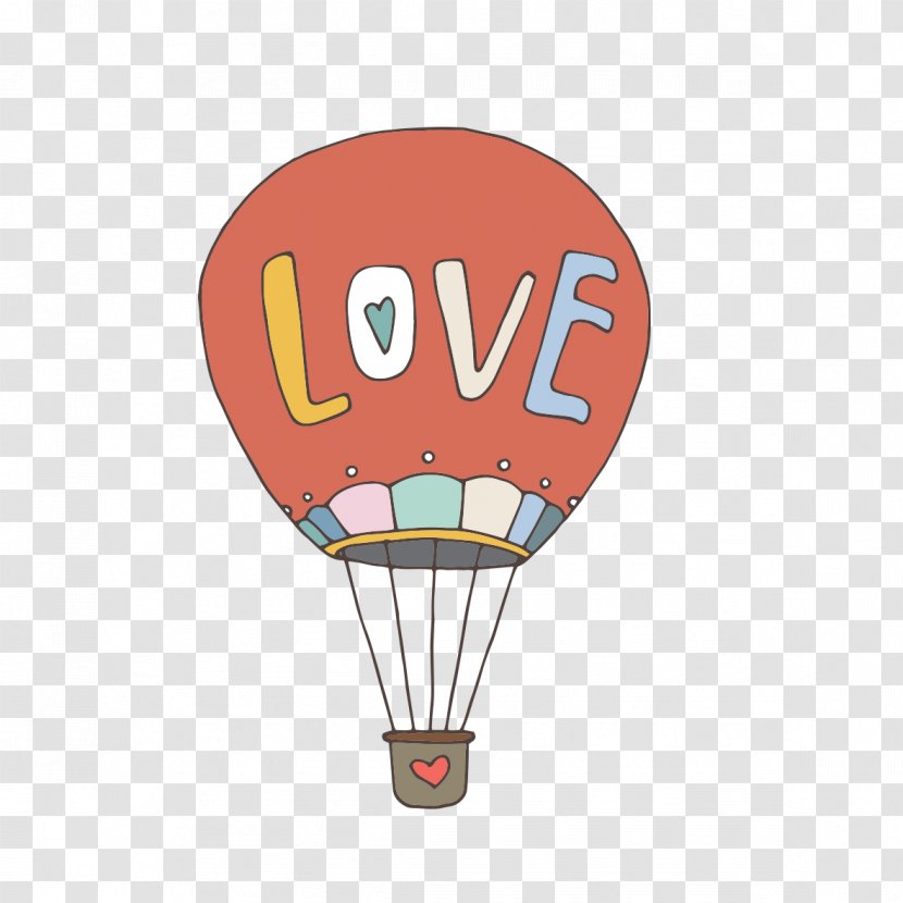 Valentines Day Poster Clip Art - Cartoon - Love Creative Parachute Transparent PNG