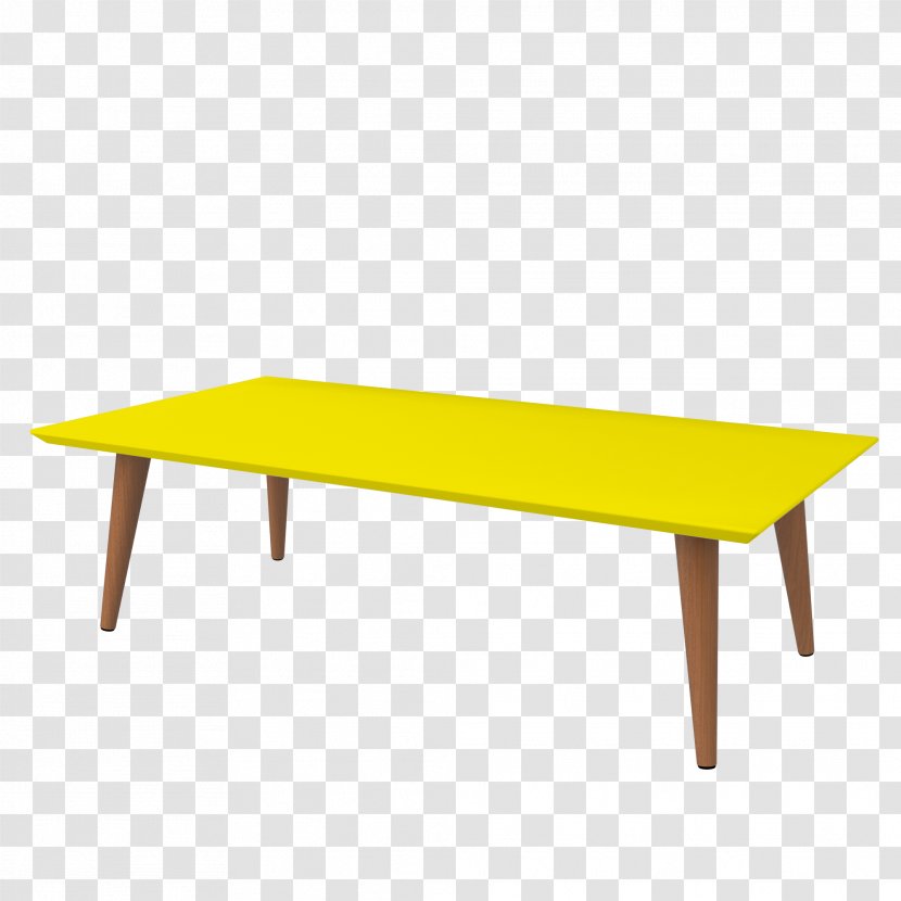 Coffee Tables Living Room Manhattan Comfort Utopia Low Rectangle End Table Furniture - Yellow Transparent PNG