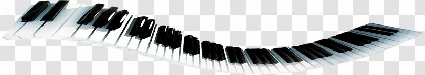 Piano Clip Art - Flower - Beautiful Black And White Keys Transparent PNG