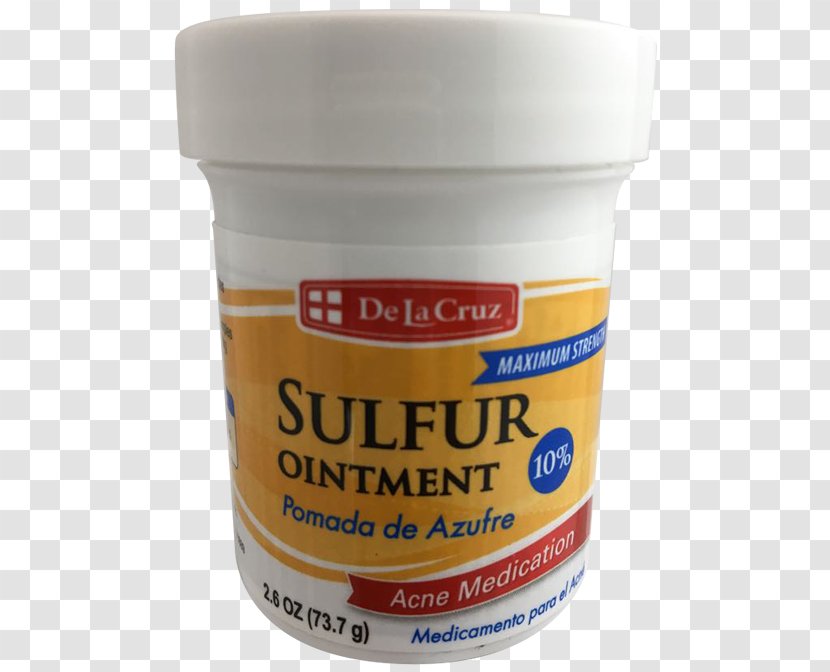 De La Cruz 10% Sulfur Ointment Acne Cream Topical Medication Salve - Whitehead Transparent PNG