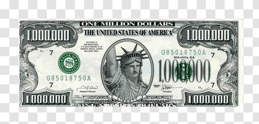 United States Dollar One-dollar Bill Banknote 1,000,000 Transparent PNG