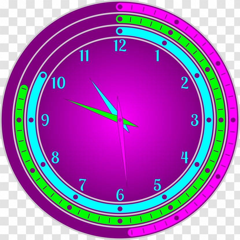 Clock Clip Art - Magenta - 24 HOURS Transparent PNG