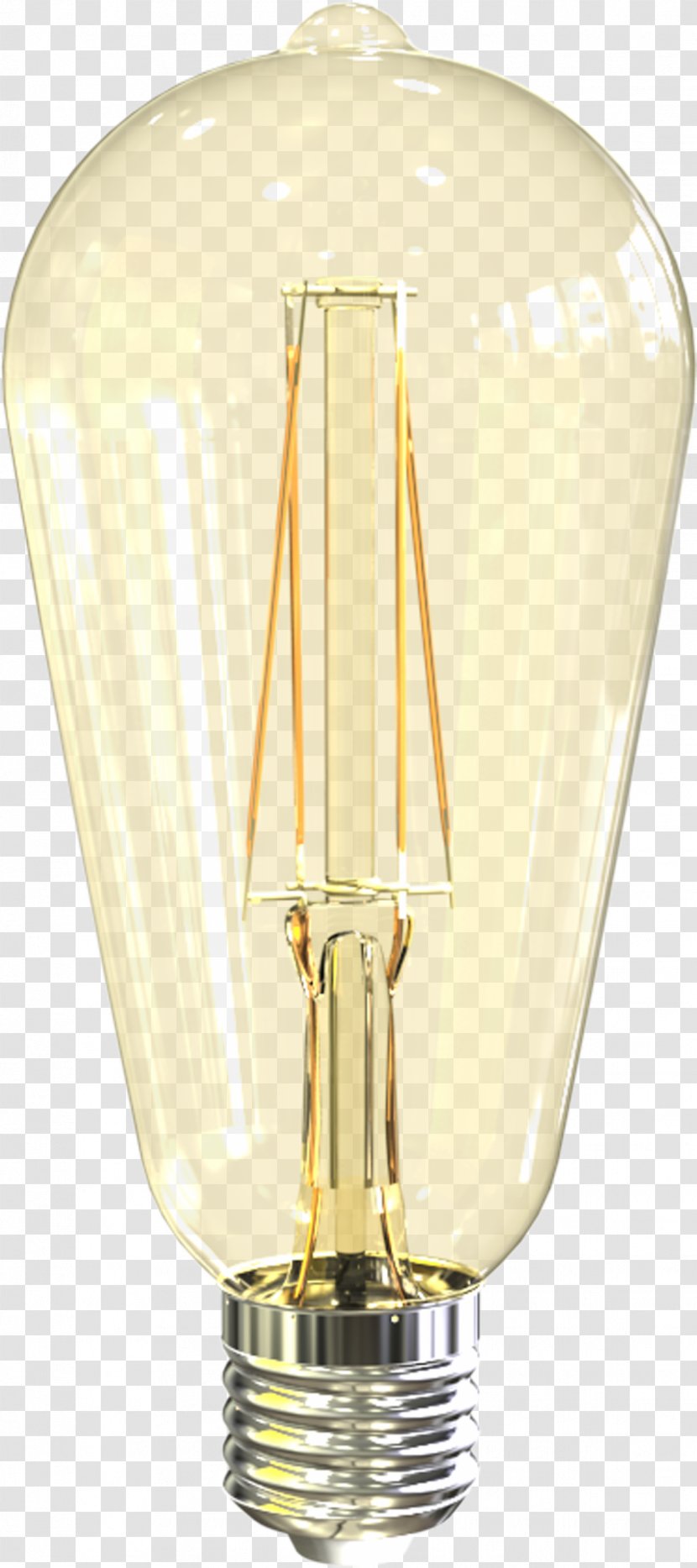 Incandescent Light Bulb Lighting Edison Screw Lamp - Amber Transparent PNG