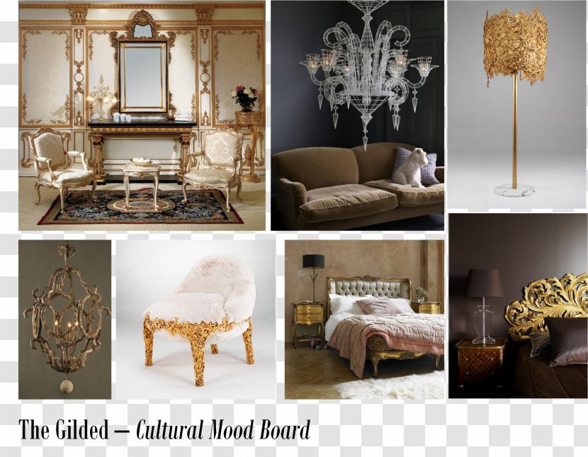 Mood Board Interior Design Services Baroque Architecture Living Room - Loveseat Transparent PNG