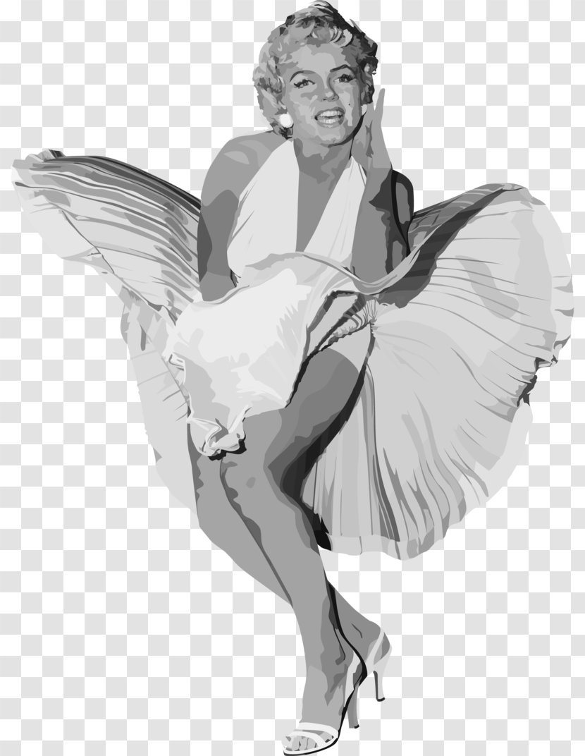 White Dress Of Marilyn Monroe - Wing Transparent PNG