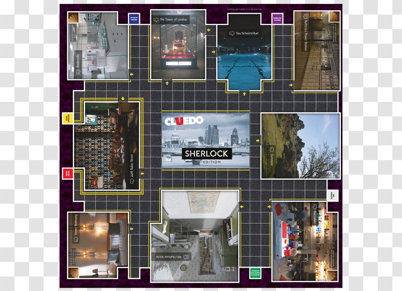 Hasbro Cluedo Facade Game Floor Plan Transparent PNG