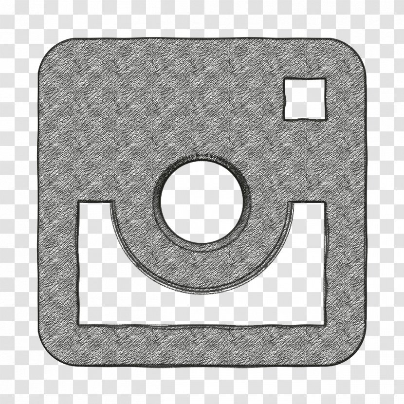 Instagram Icon - Grey - Metal Symbol Transparent PNG