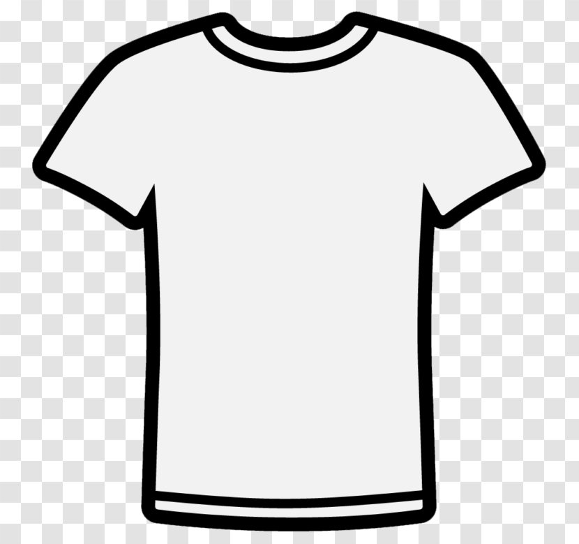 Long-sleeved T-shirt Clip Art - Black And White Transparent PNG