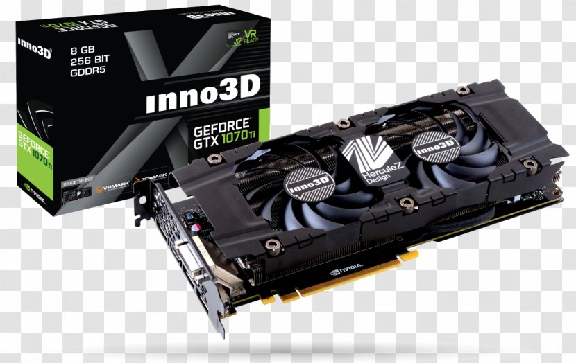 Graphics Cards & Video Adapters INNO3D GeForce GTX 1070 Ti Twin X2 8GB Card N107T-1SDN-P5DN NVIDIA - Pascal - Nvidia Transparent PNG