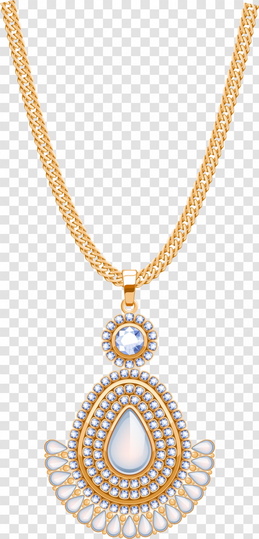 Locket Necklace Gemstone Diamond Jewellery - Chain - Dazzling Jewelry Transparent PNG