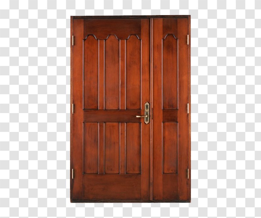 Cupboard Door Wood Stain Wardrobe Hardwood - Orange Closed Transparent PNG