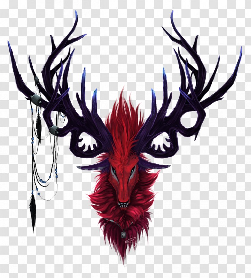 Drawing Deer Demon - Antler - Character Transparent PNG