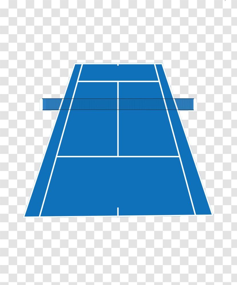 Badminton Tennis Centre Stock Photography - Triangle - Blue Vector Court Transparent PNG
