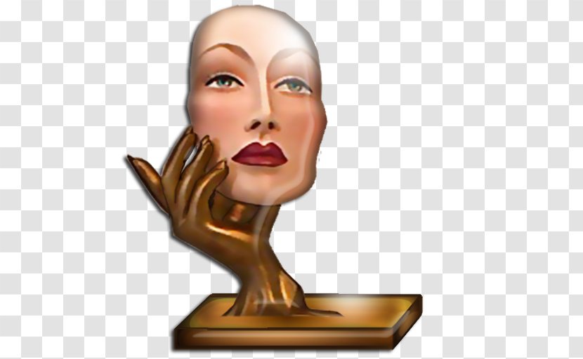 Chin Art Trophy Forehead Figurine - Look In The Mirror Transparent PNG
