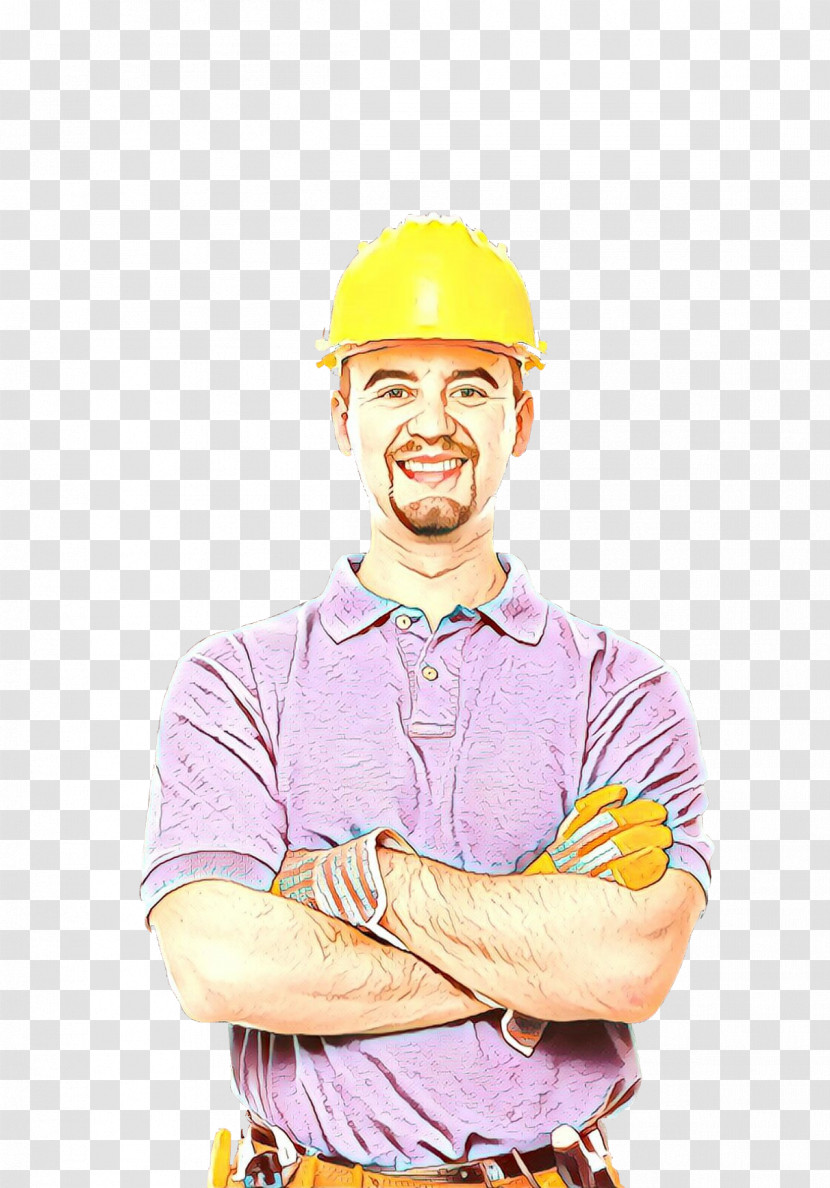Yellow Personal Protective Equipment Arm Construction Worker Finger Transparent PNG