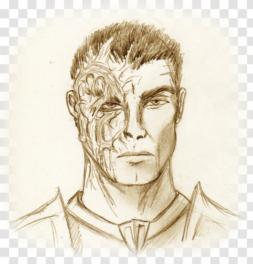 Nose Drawing Homo Sapiens Sketch - Forehead Transparent PNG