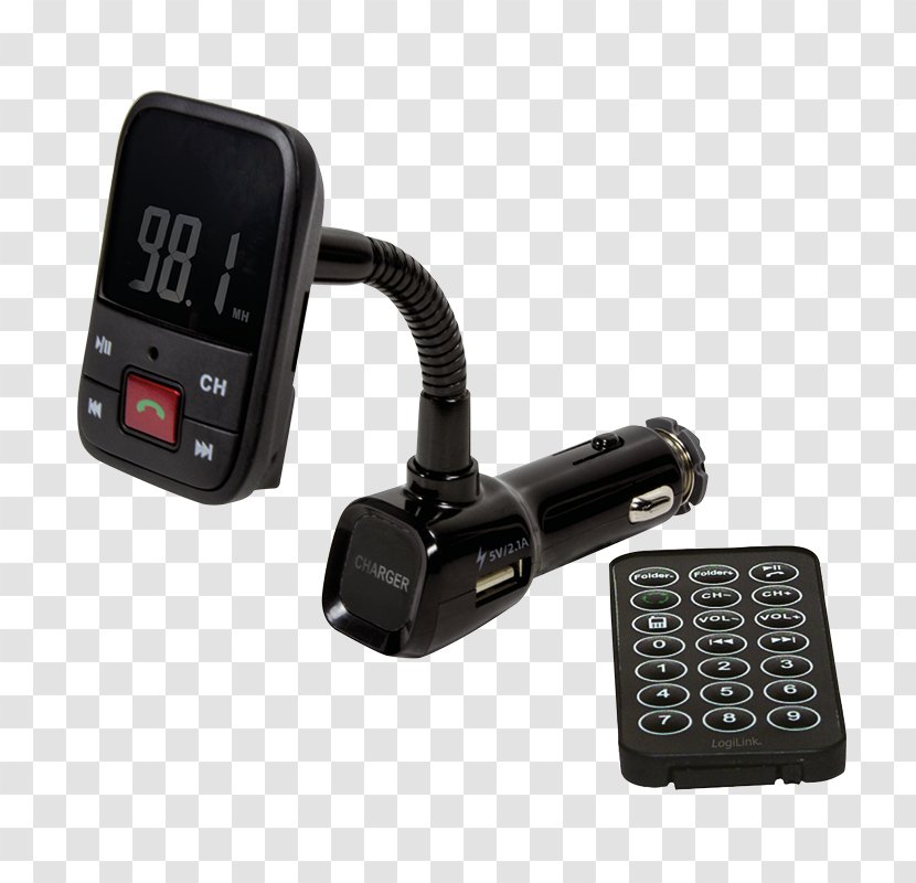 Audio Battery Charger FM Transmitter Handsfree - Mp3 Player - Bluetooth Transparent PNG