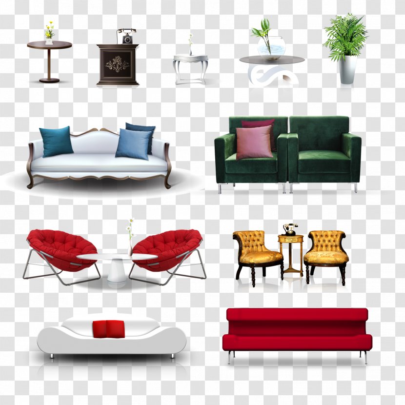 Table Furniture Living Room Chair - Vector Transparent PNG
