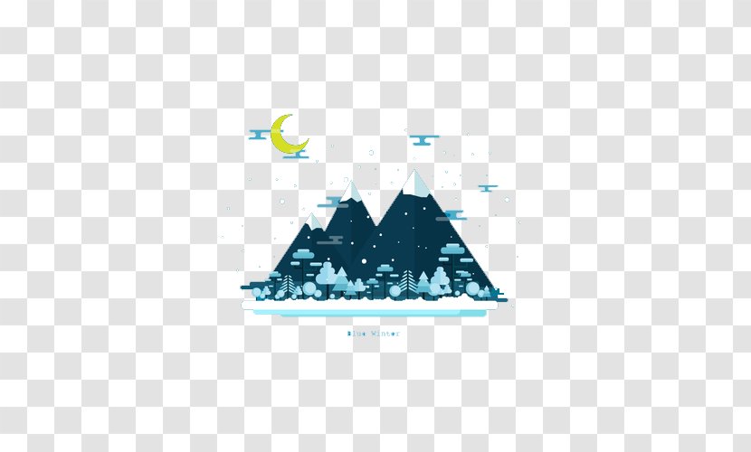 Flat Design Graphic Computer File - Snow - Mountain Transparent PNG