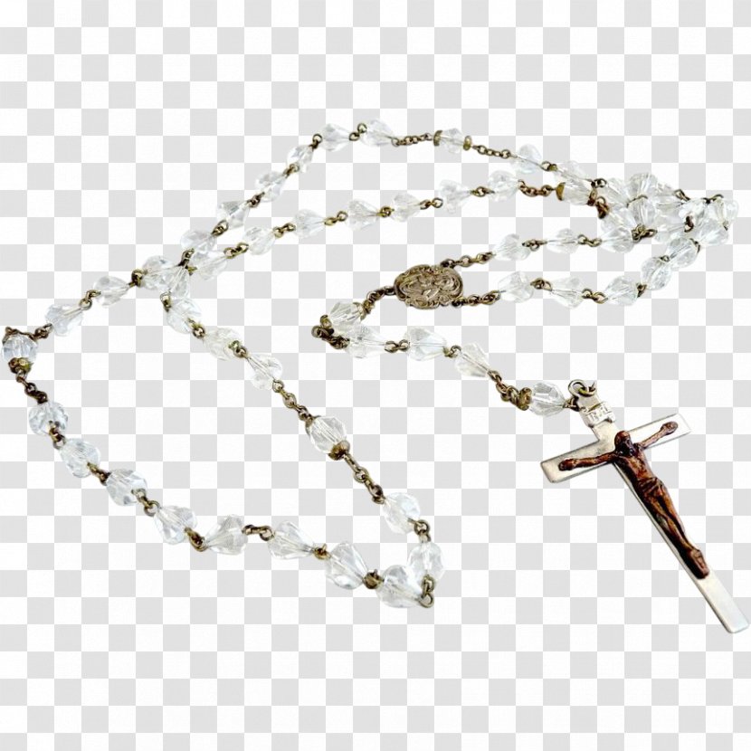 Rosary Crucifix Christian Cross Necklace Anglican Prayer Beads - Body Jewelry Transparent PNG