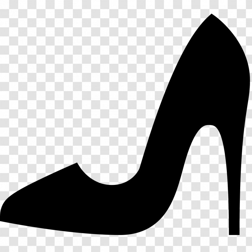 High-heeled Shoe Clip Art - Black And White - Woman Side Face Transparent PNG