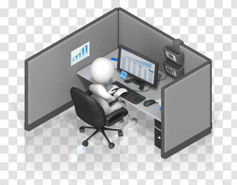 Cubicle Desk Office Computer Clip Art - Industrial And Organizational Psychology Transparent PNG